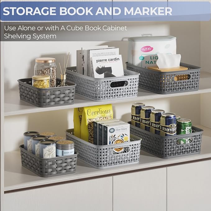 12 Pack Plastic Storage Baskets, Small Baskets - Image 6