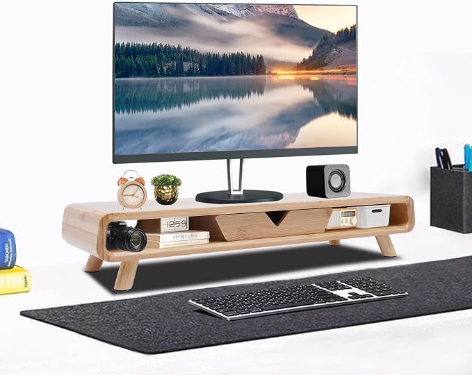 Monitor Stand Riser, 24inch Large Desk Computer Monitor Stand - Image 6