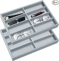 Amylove 2 Pcs Sunglass Organizer Trays Glasses Stackable Jewelry Trays Sunglass by Amylove