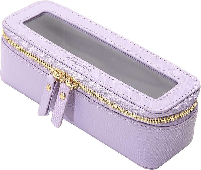 Aveniee Clear Makeup Brush Bag, Slim Brush Holder Cosmetic Case, Small Travel by Aveniee