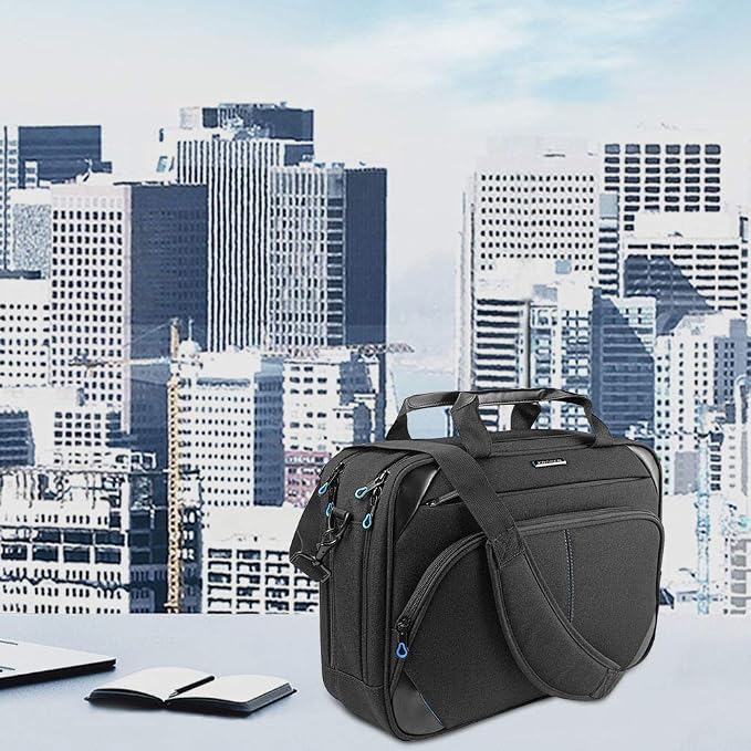 KROSER Laptop Bag 15.6 Inch Briefcase Messenger Bag Water Repellent Computer - Image 7