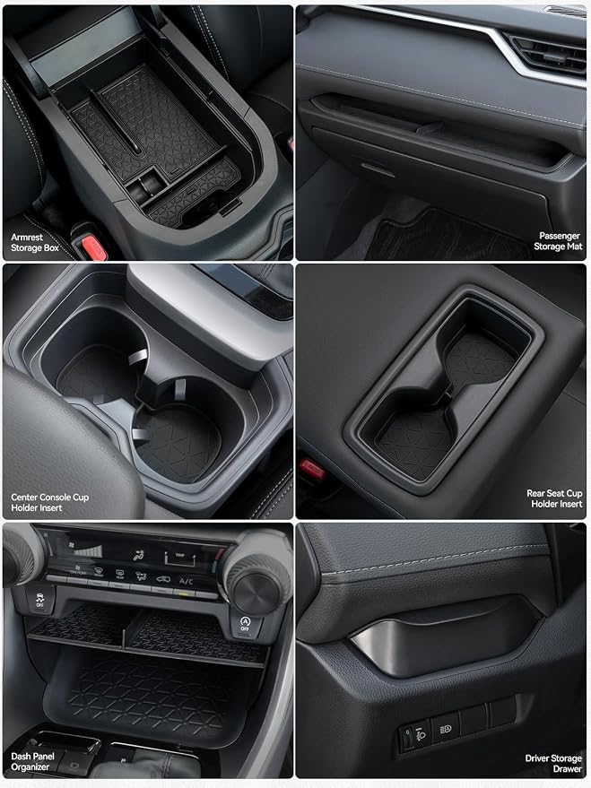 ELECFRESH 6PCS Center Console Organizer Tray - Image 2
