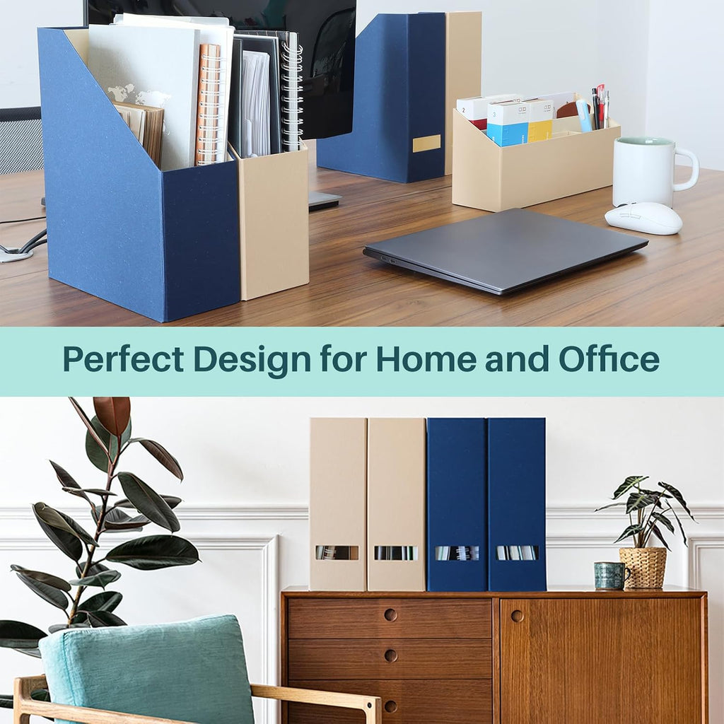 Magazine Holder - File Holder and Desk Organizer, Paperboard Book