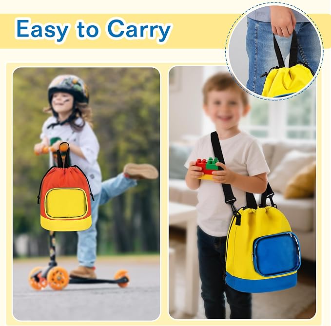 2 Pack Drawstring Toy Storage Bag Compatible - Image 5