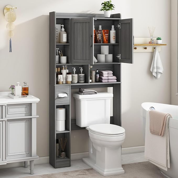 Vabches Over The Toilet Storage Cabinet, Farmhouse Storage Cabinet Over Toilet - Image 8