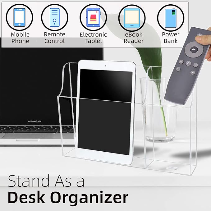 Clear Wall Tablet Holder Acrylic Wall Mounted Phone Holder - Image 6