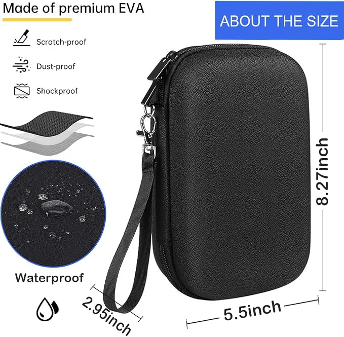 External Hard Drive Case, Shockproof Hard EVA Carrying Case Electronics - Image 2