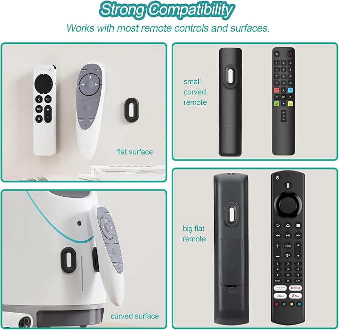 Magnetic Remote Control Holder Wall Mount, 5 Pack TV Remote Holder Wall Mount - Image 3