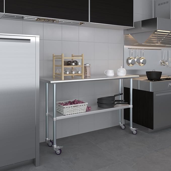 AmGood 18" x 60" Stainless Steel Work Table - Image 9