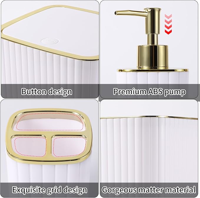 Bathroom Accessories Set- 25PC White Bathroom Set, Bathroom Set - Image 9