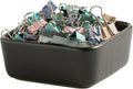 Mecaikru Ceramic Paper Clip Holder, 3.46 in Polished Desk Organizer