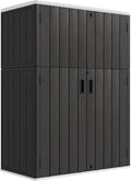 KINYING Outdoor Storage Cabinet Waterproof, 57 Cu.ft Resin Vertical Outdoor by KINYING