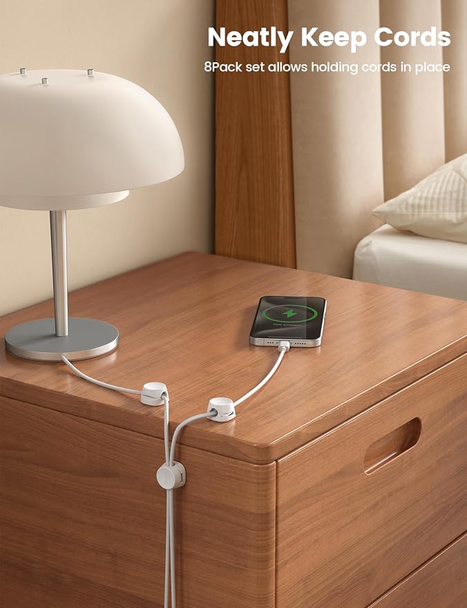 8Pack Cord Organizer Spring Cable Management Clips - Image 3