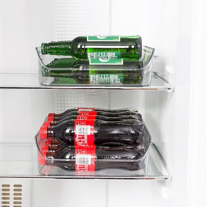 Ettori 2 Pack Water Bottle Organizer Refrigerator Organizer Bins and Clear - Image 6