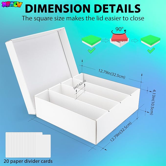Trading Card Storage Box, 4 Row 3200 Count Collector Cards Box - Image 4