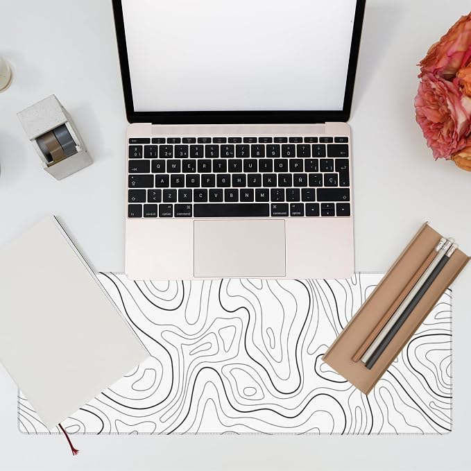 Desk Mat, Topographic Contour Large Gaming Mouse Pad - Image 7