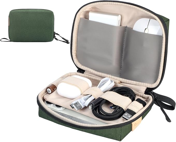 SIMTOP Electronics Organizer Travel Cable Pouch, Small Tech Bag by SIMTOP
