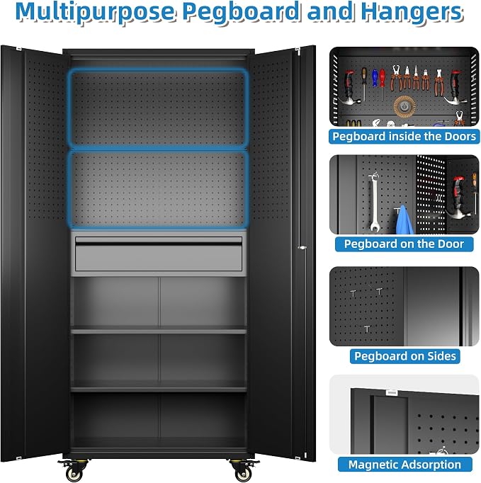 SUXXAN 71" Metal Garage Storage Cabinet - Image 4