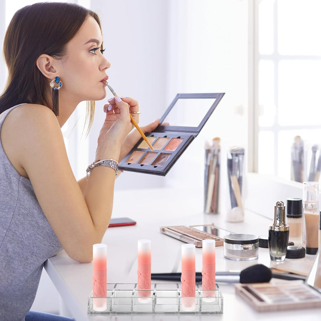 Clear Lipstick Organizer Acrylic Lip Gloss Holder