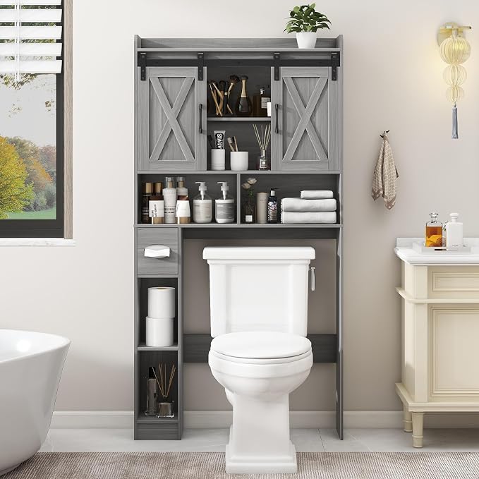 Farmhouse Over The Toilet Storage Cabinet - Image 6