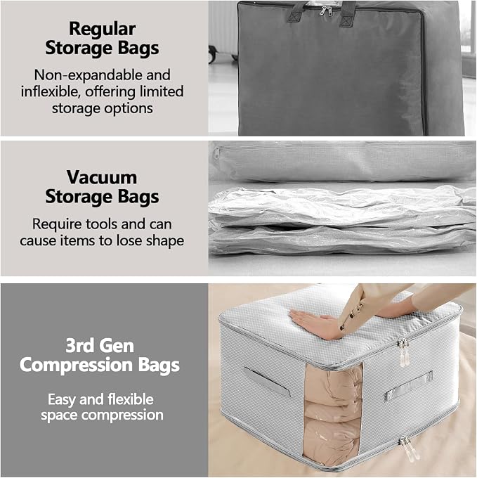 2 Pack Space Saving Comforter Storage Bag - Image 7