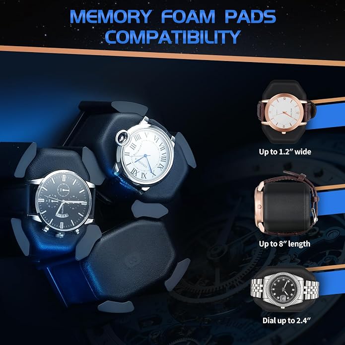Watch Winder for Automatic Watches, Ultra Quiet Motor, 4 Automatic Watches and - Image 2