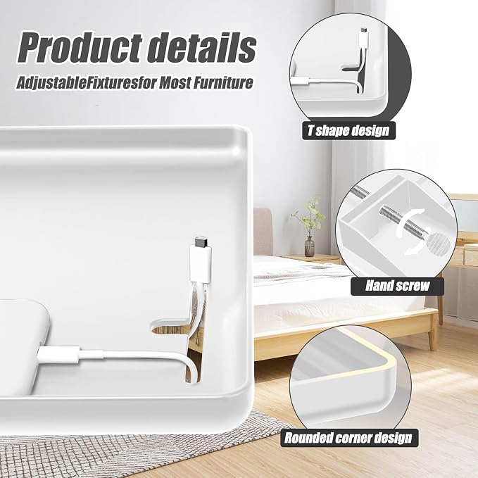 Bedside Table College Dorm Room Essentials Clip On Nightstand Floating Bed Side - Image 4
