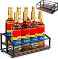 Coffee Syrup Organizer Rack, Liquor Bottle Display Shelf, 2 Tier 8 Syrup by kimilus