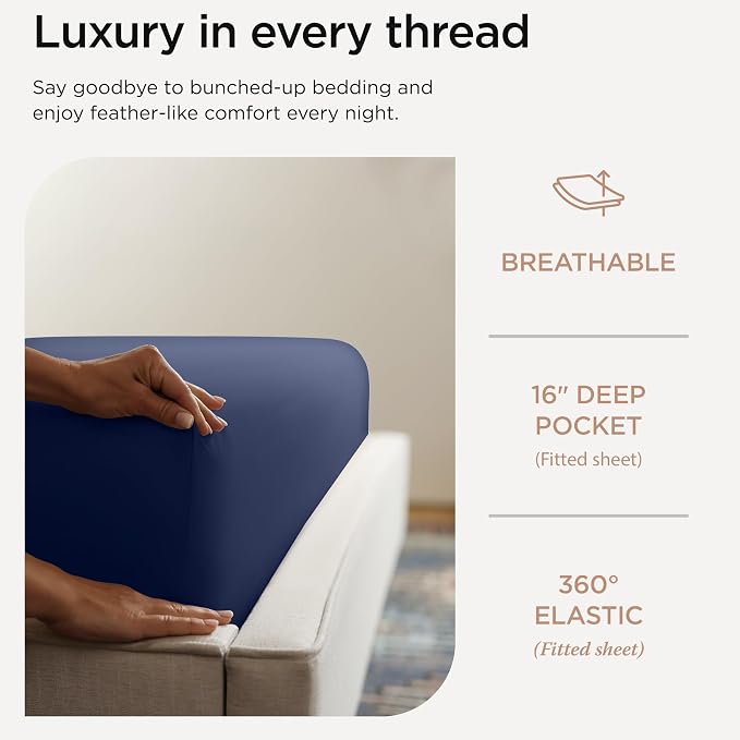 Threadmill Twin XL Sheet Sets |656 Thread Count 100% Supima Cotton Sheets - Image 5