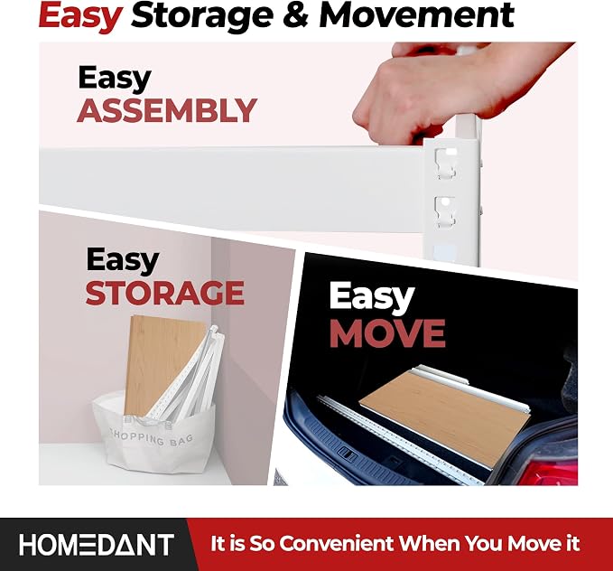 HOMEDANT 5 Tier Storage Shelves Adjustable Laminated Boltless Garage Metal - Image 7