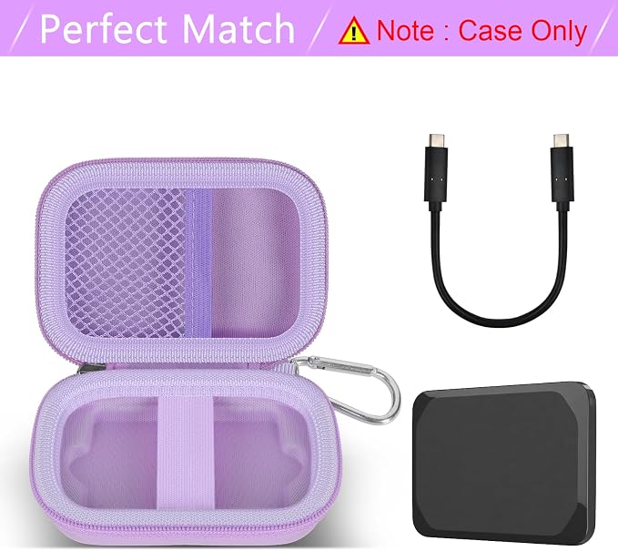 Carrying Case Compatible with Crucial X10/ X9 Pro 4TB/ 2TB/ 1TB Portable SSD - Image 2