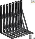 8 Pack L11 x H 8" Black Heavy Duty Shelf Brackets by MHMYDZ
