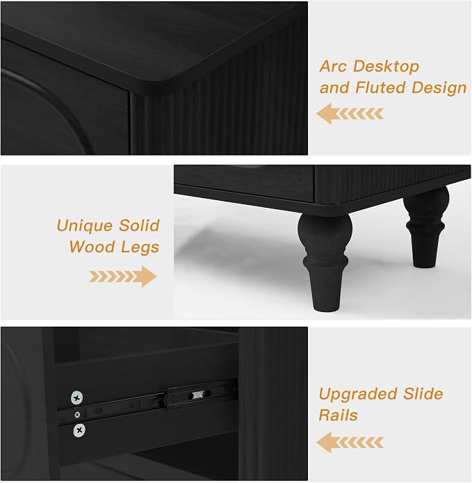 ORRD 7 Drawer Fluted Dresser for Bedroom, Mid Century Modern Chest of Drawers - Image 5