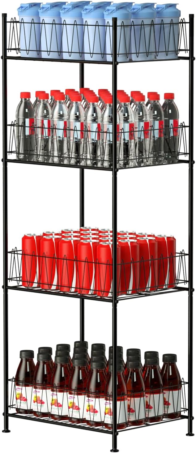 ETELI Water Bottle Organizer 4 Tier FreeStanding Water Bottle Holder Storage by ETELI