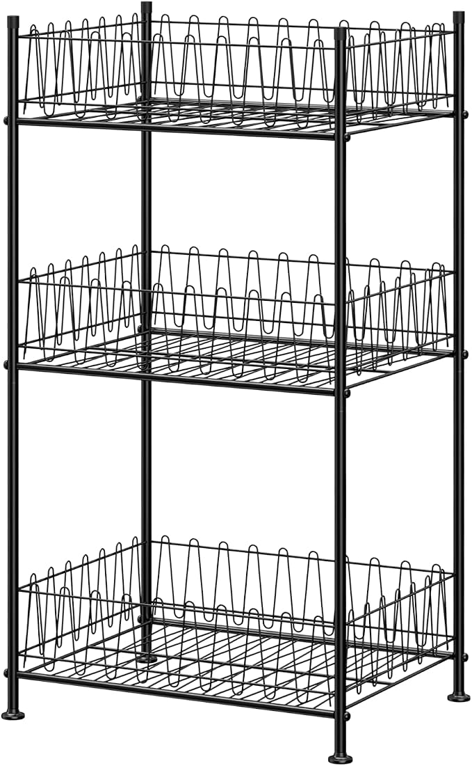Water Bottle Organizer 3 Tier Water Bottle Holder Storage Rack Metal Drink - Image 8