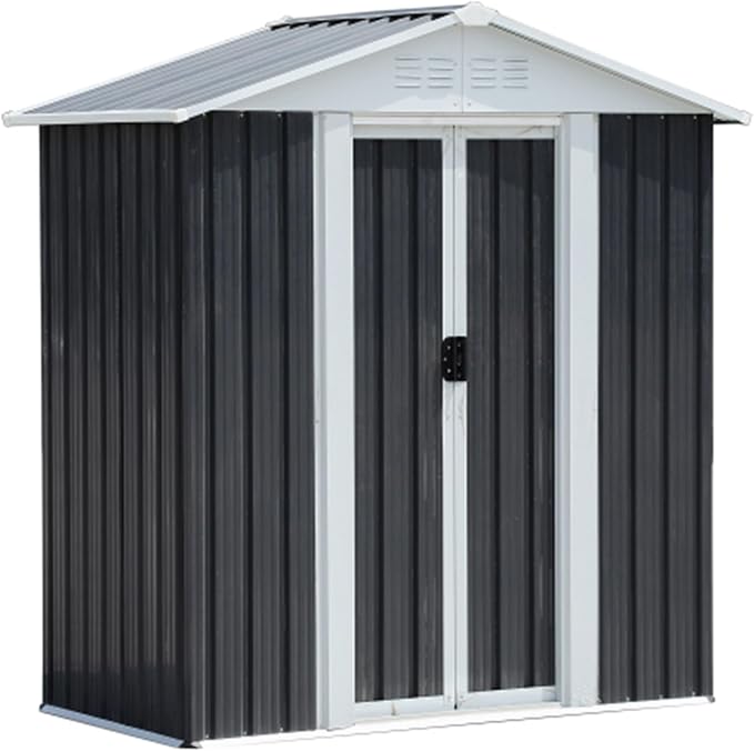 Outdoor Sheds 5FT x 3FT Outdoor Storage, Metal Anti-Corrosion Utility Tool House - Image 5