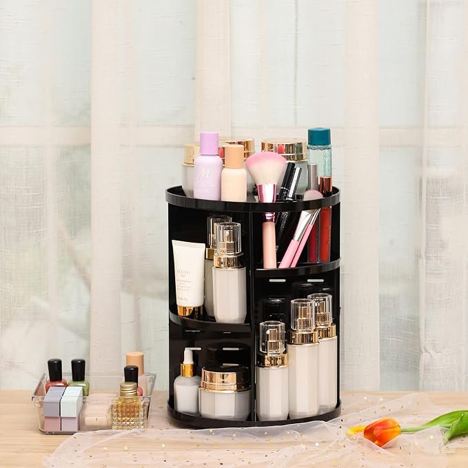 Cq acrylic Rotating Makeup Organizer - Image 4