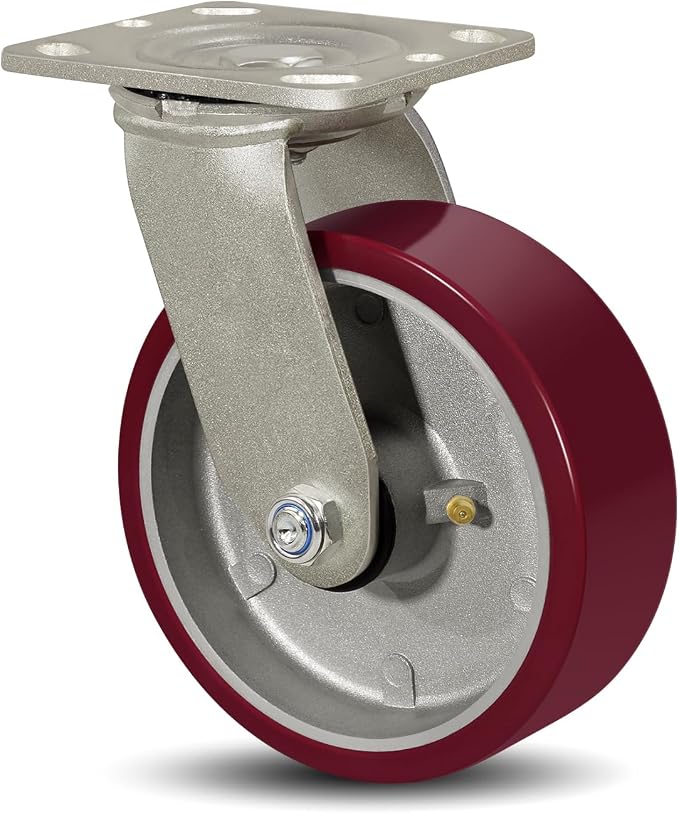 SY America 6" X 2" Casters Wheels, Heavy Duty Industrial Casters，Polyurethane by SYAmericaIndustrialCasters