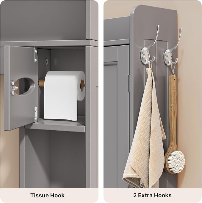 Ahomly Over The Toilet Storage Cabinet, 32.3" W Over Toilet Bathroom Organizer - Image 4