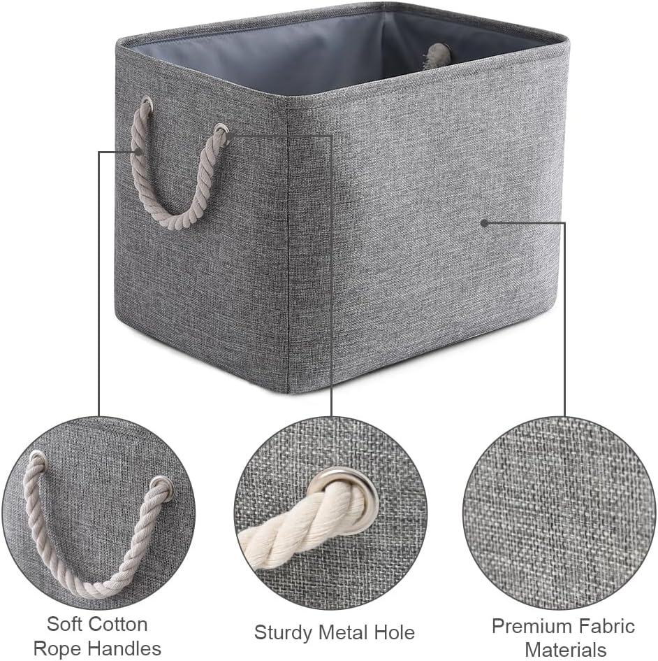TcaFmac Organization and Storage Basket for Organizing - Large 2 Pack