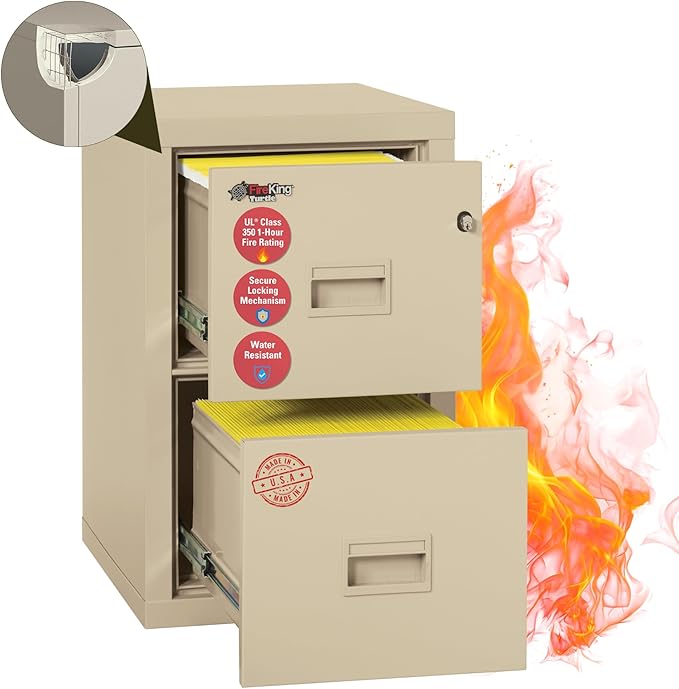 FireKing Turtle Vertical 2 Drawer Legal and Letter Fire Safe File Cabinet by FireKing