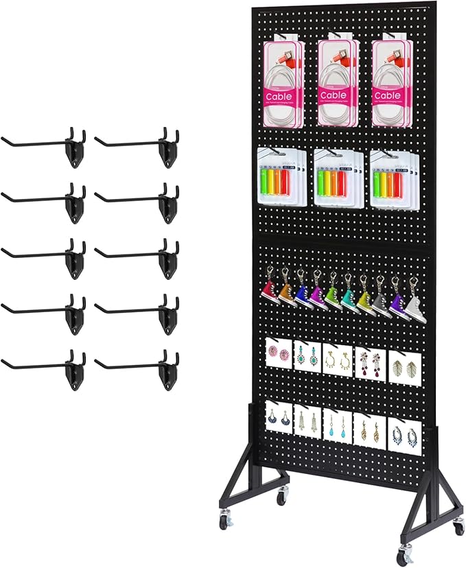 Eastern Tree 2.5'x 6' Metal Pegboard Display Stand by EasternTree