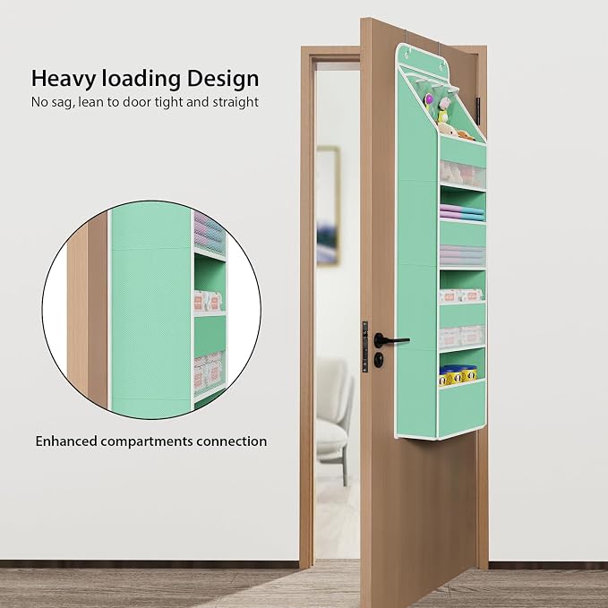 Univivi 5-Shelf Fabric Door Storage Over Door Hanging Organizer - Image 2