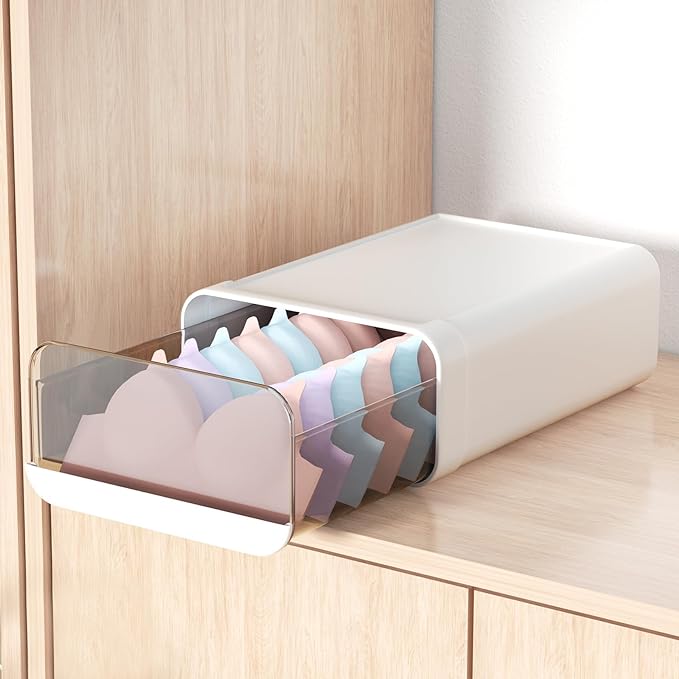 Underwear Organizer Drawer, 1 Cell Plastic Sock Underwear Storage Drawer by Miaocona