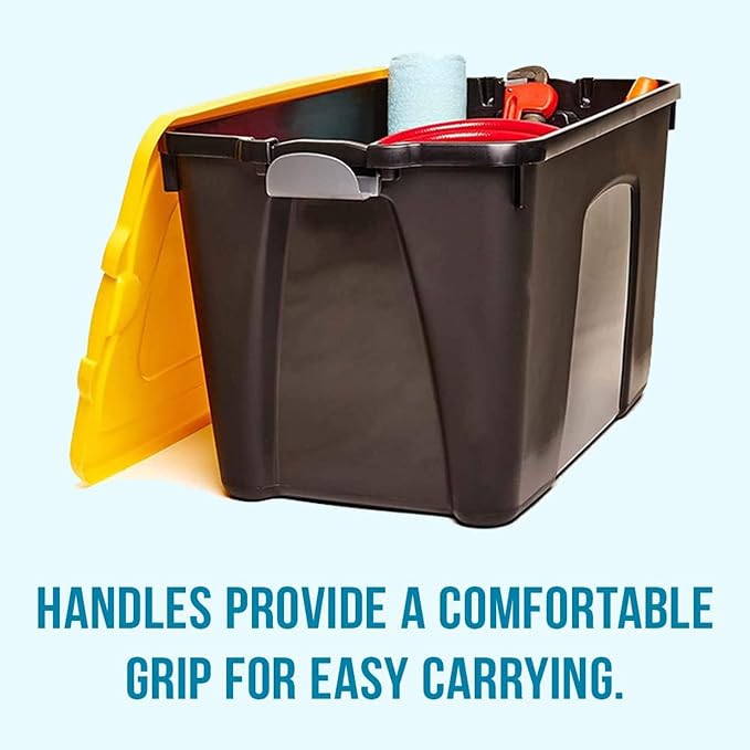 HOMZ 18 Gallon Durabilt Storage Bins, Secure Snap Lids, Break and Blemish - Image 4