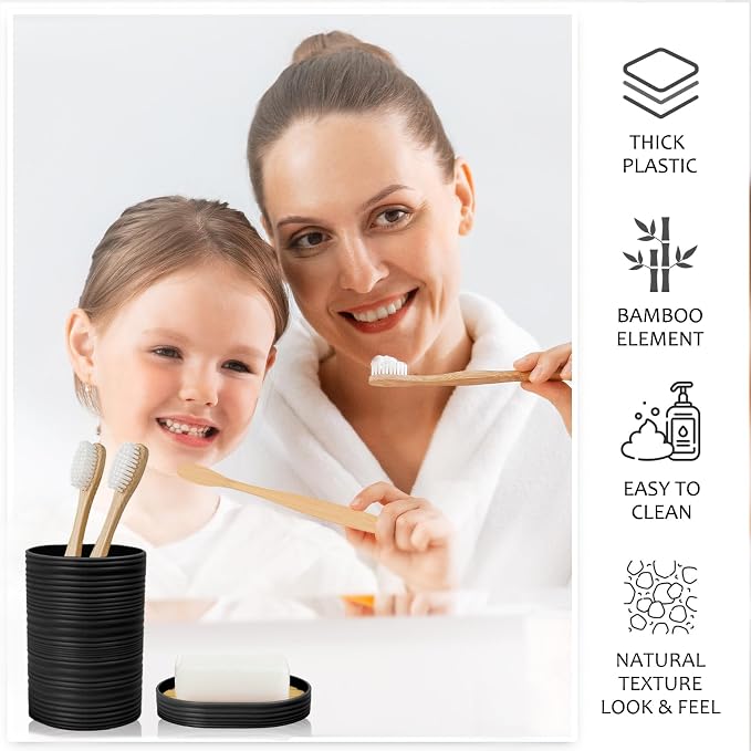 CERBIOR Bathroom Accessories Set Bath Ensemble Includes Soap Dispenser - Image 4