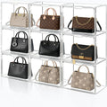 3 Pack Acrylic Purse Storage Organizer for Closet, Stackable