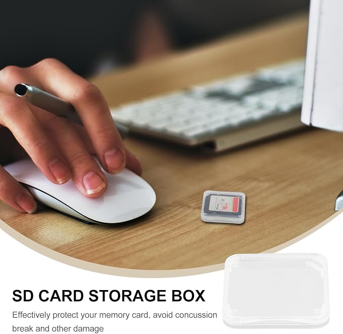 BESPORTBLE Transparent Memory Card Storage Boxes PP Material Memory Card - Image 4