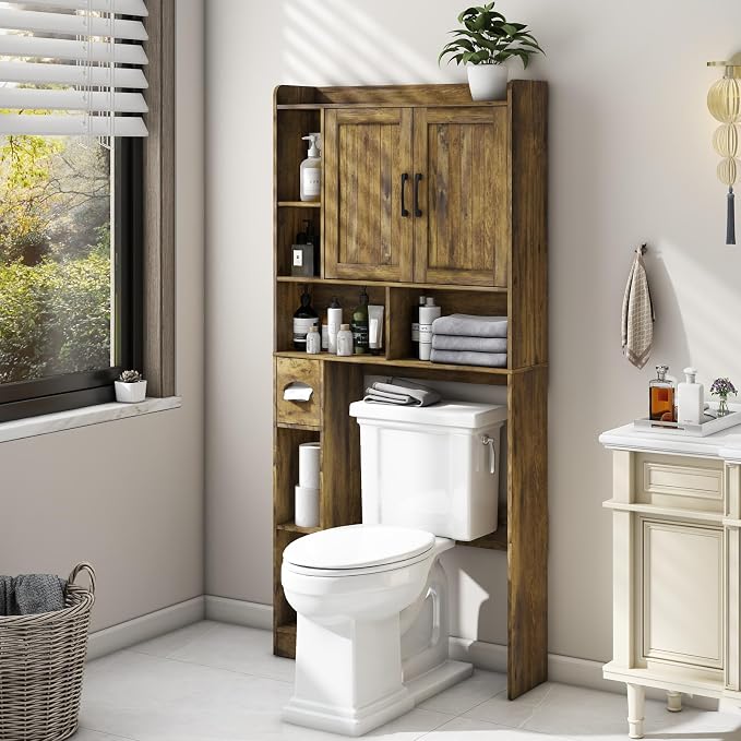 Vabches Over The Toilet Storage Cabinet, Farmhouse Storage Cabinet Over Toilet - Image 6