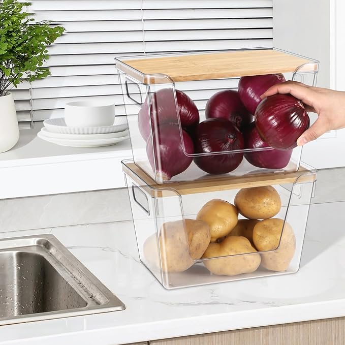 Pantry Organizers and Storage, Stackable Plastic Pantry Organizer - Image 6